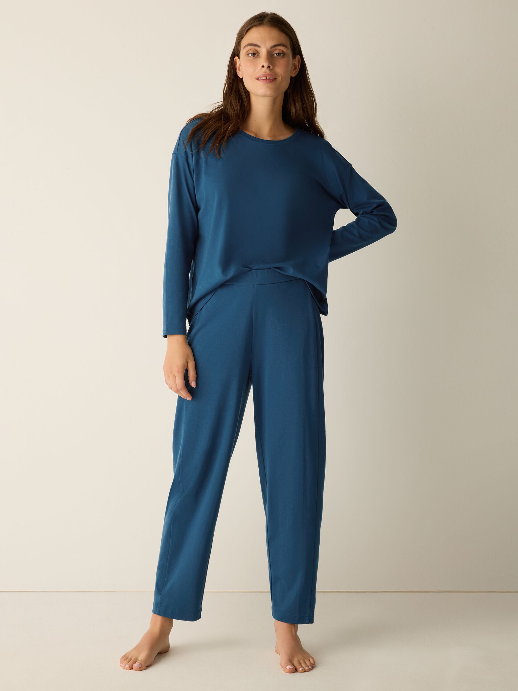 Organic Cotton Interlock Lantern Sleep Pant