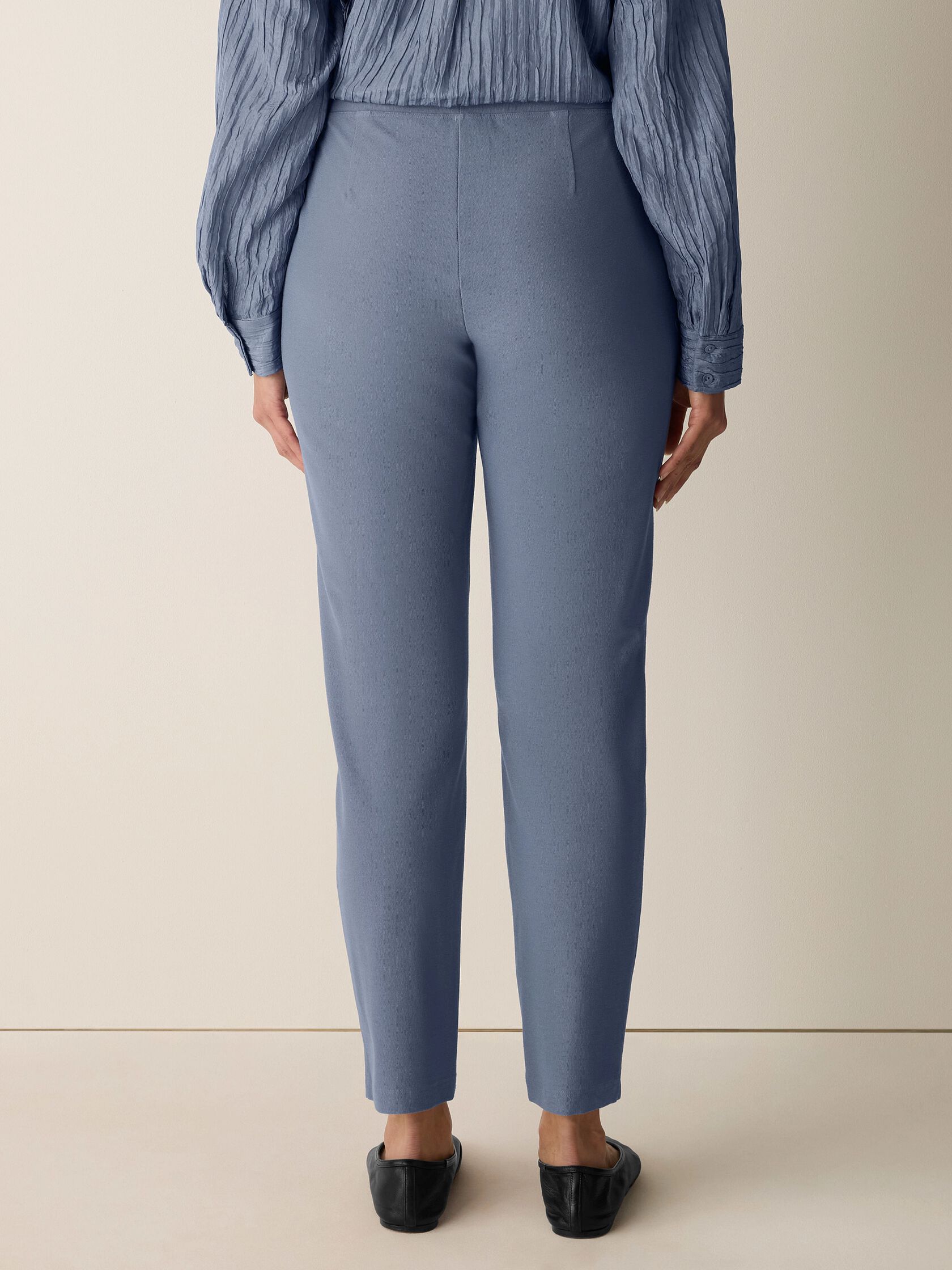 Washable Stretch Crepe Slim Pant