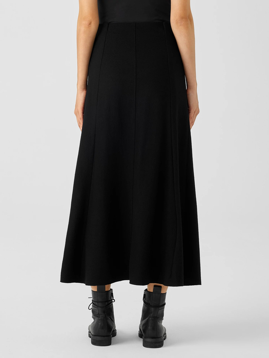 Boiled Wool Jersey A-Line Skirt | EILEEN FISHER