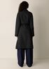 Light Cotton Nylon Drape Neck Coat