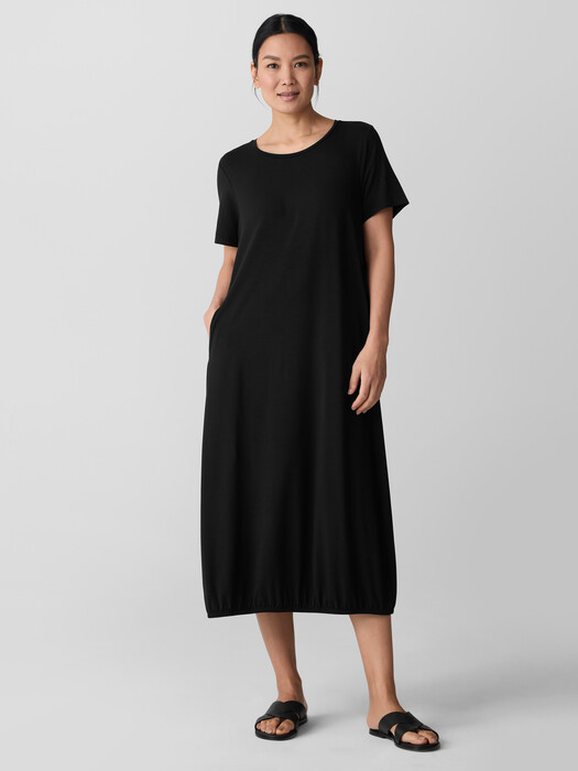 Fine Jersey Lantern Dress