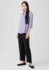 Silk Georgette Crepe Classic Collar Shirt