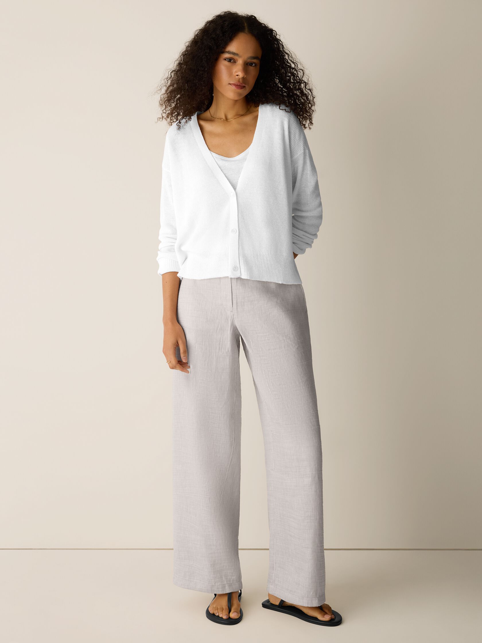 Organic Linen Cotton Slouchy Cardigan