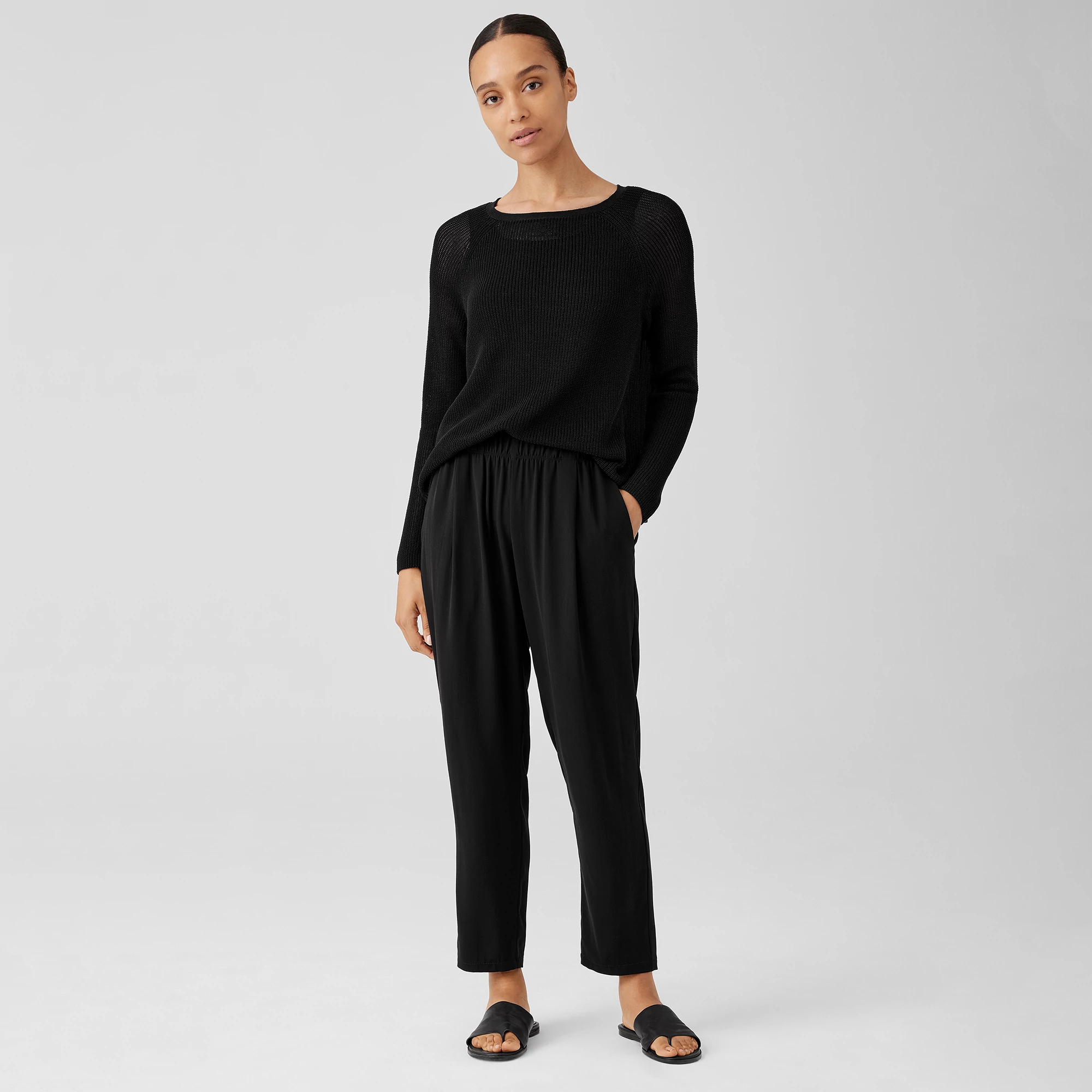 eileen fisher silk georgette crepe