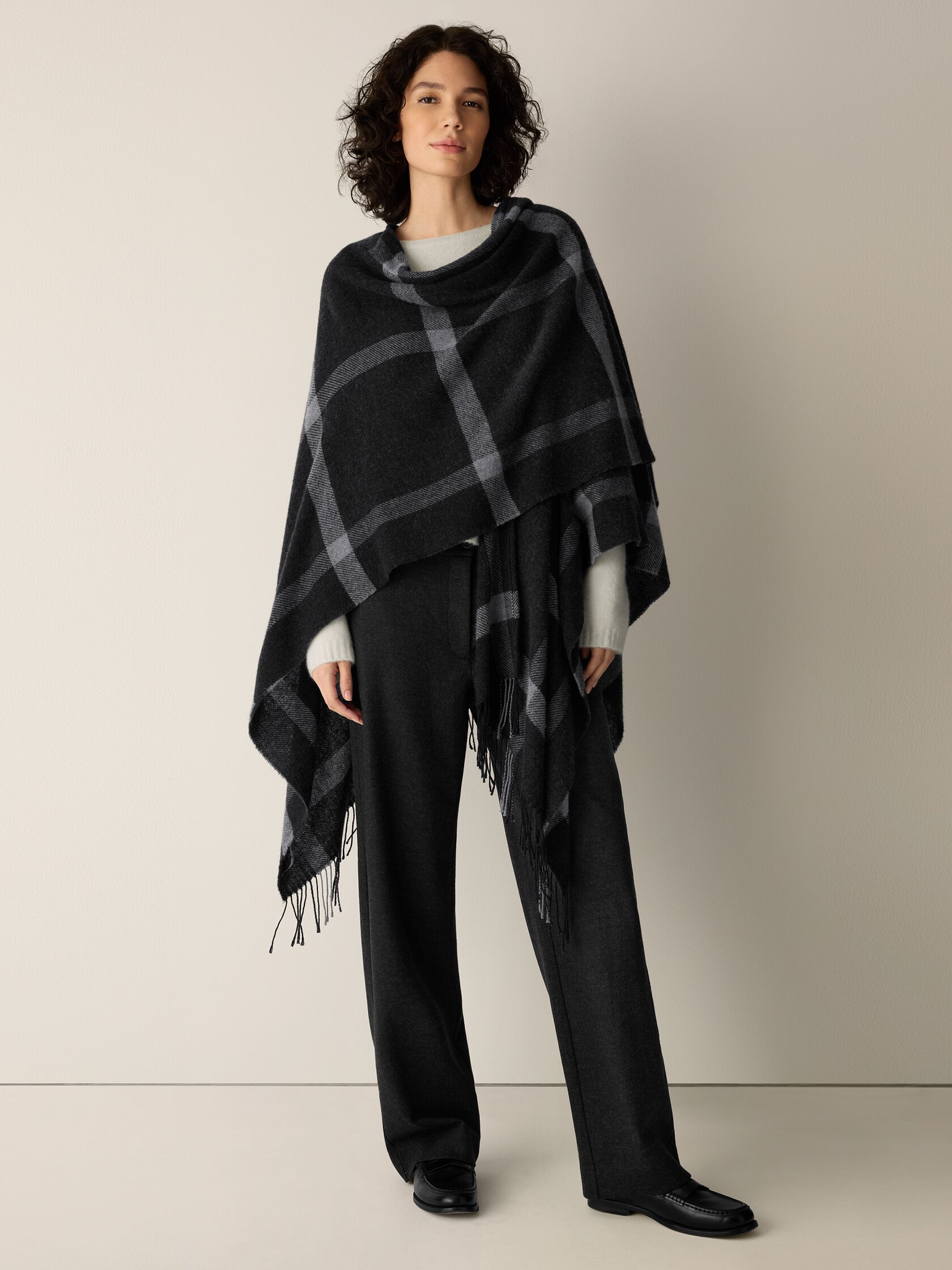 Soft Wool Plaid Serape