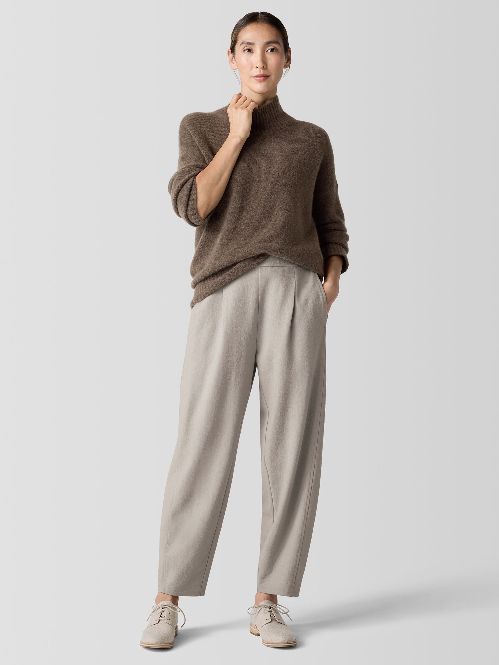 Felted Wool Jersey Lantern Pant in Regenerative Wool