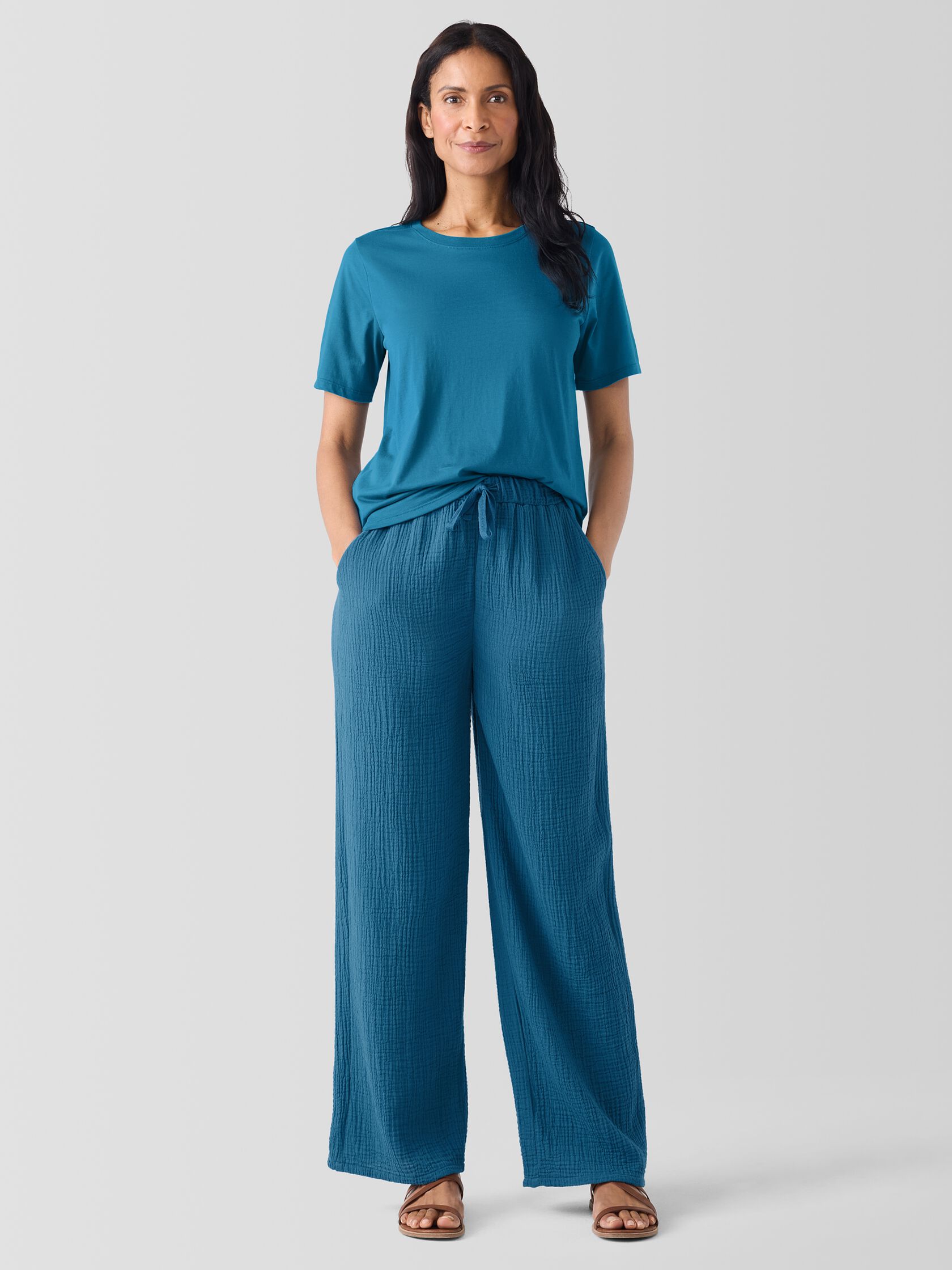 Organic Pima Cotton Jersey Round Neck Tee