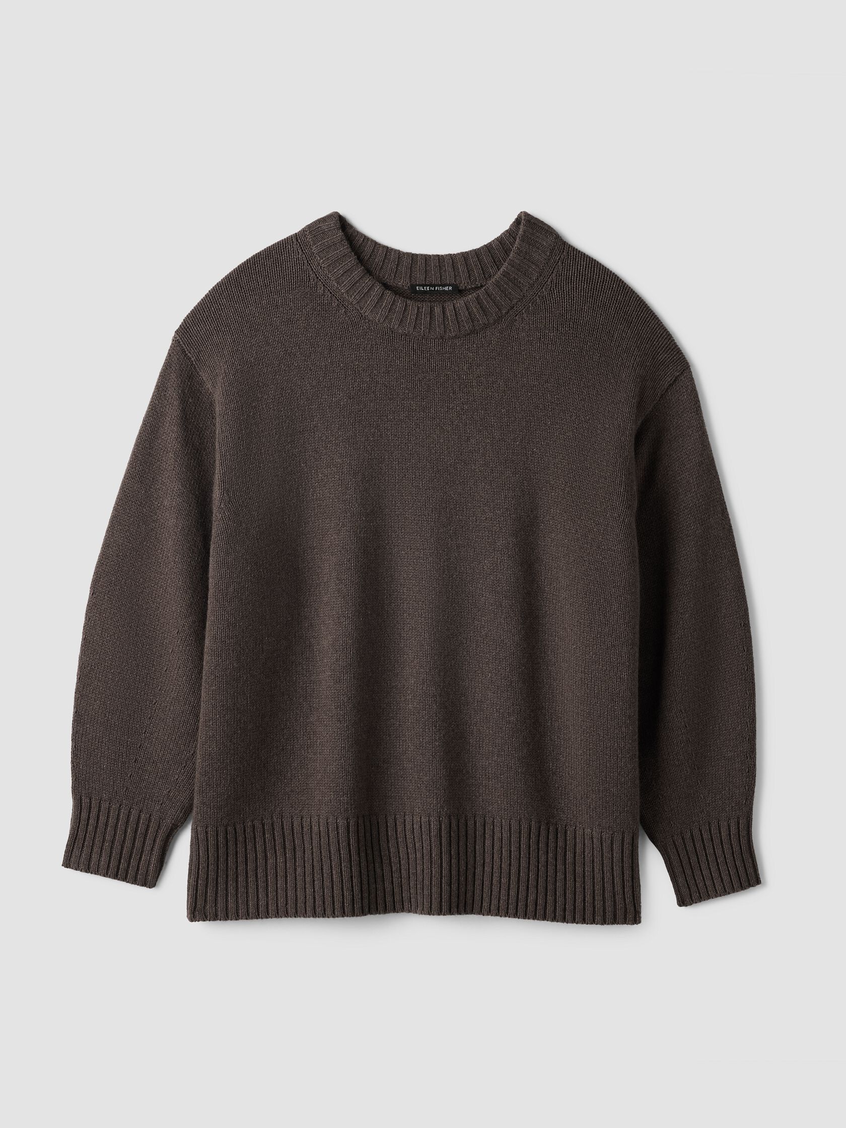 Cotton & Recycled Cashmere Crew Neck Top