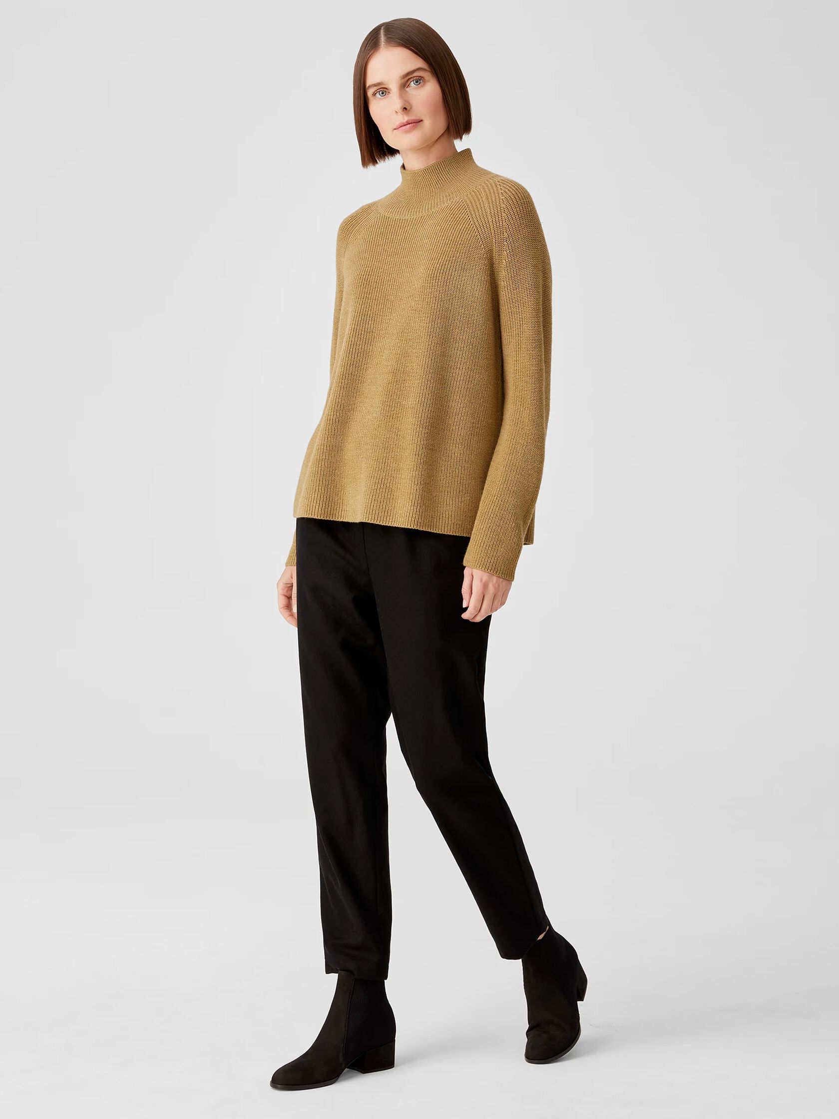 Merino Turtleneck Top in Responsible Wool