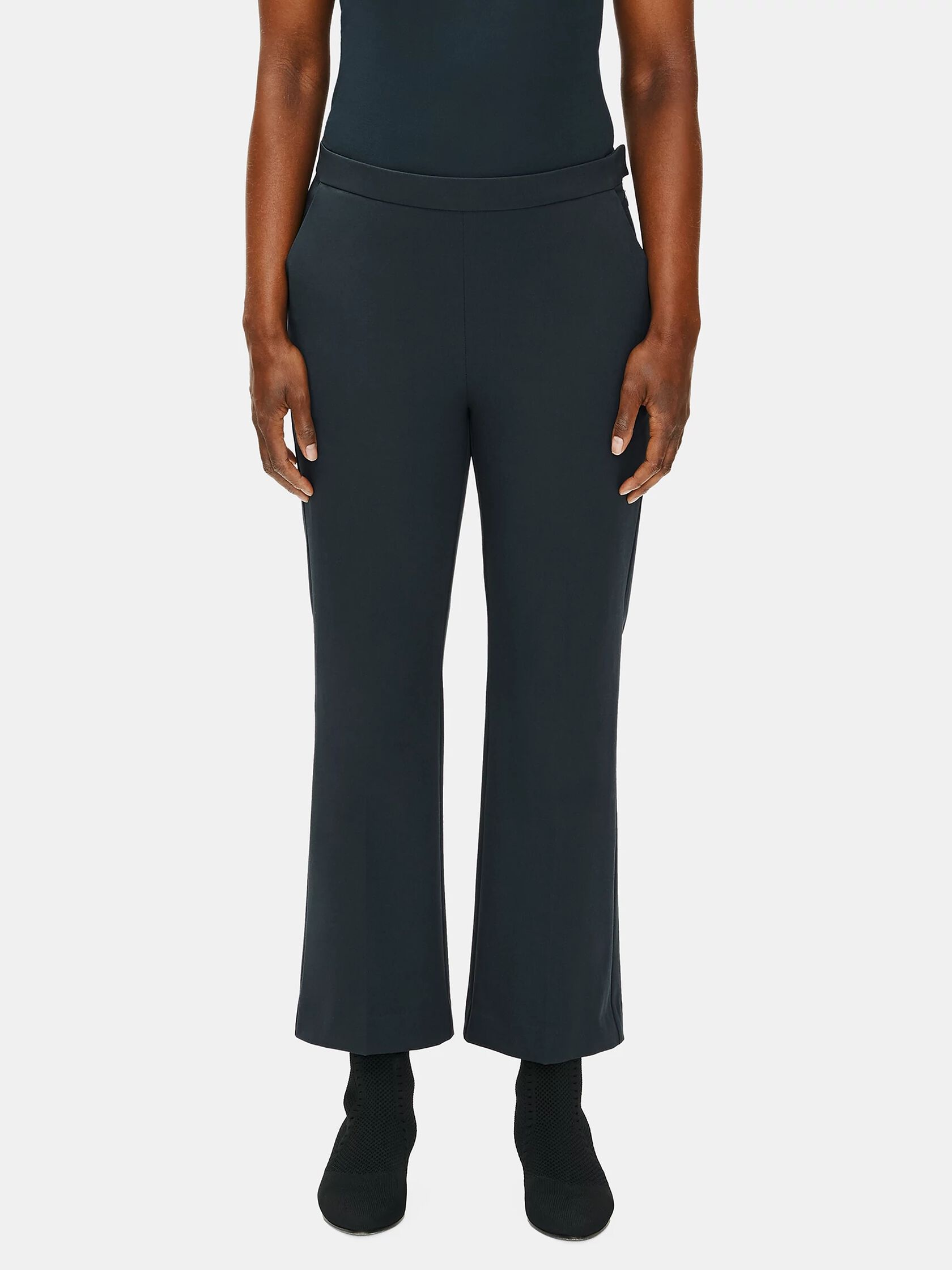 Organic Cotton Twill Flare Cropped Pant