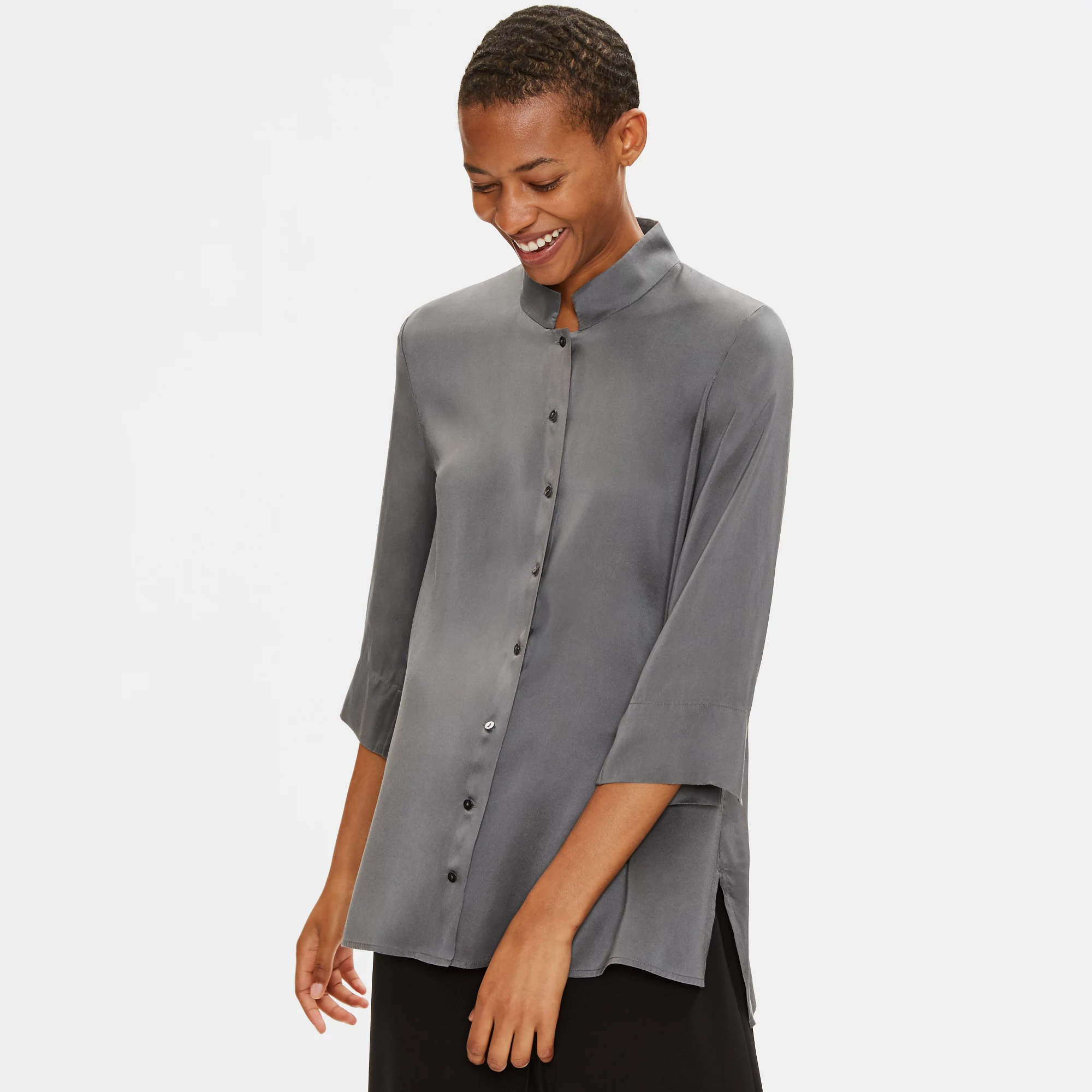 Eileen fisher silk dupioni top Clearance