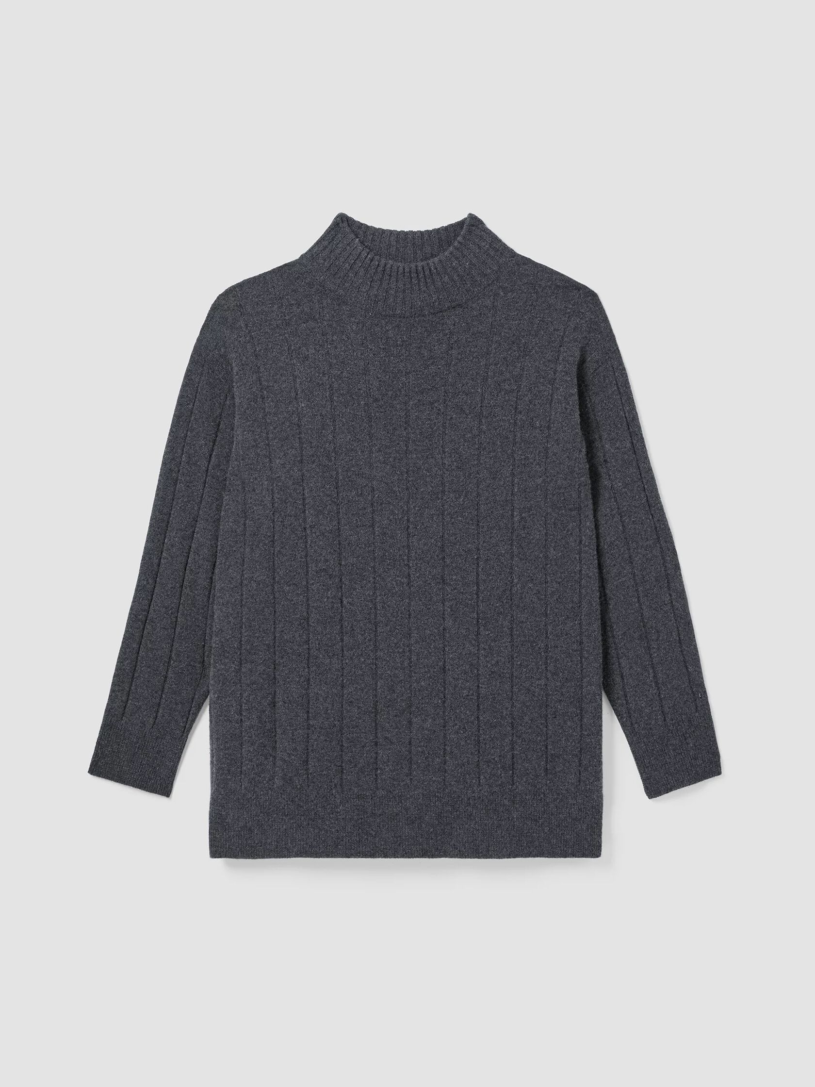 Italian Cashmere Turtleneck Long Top