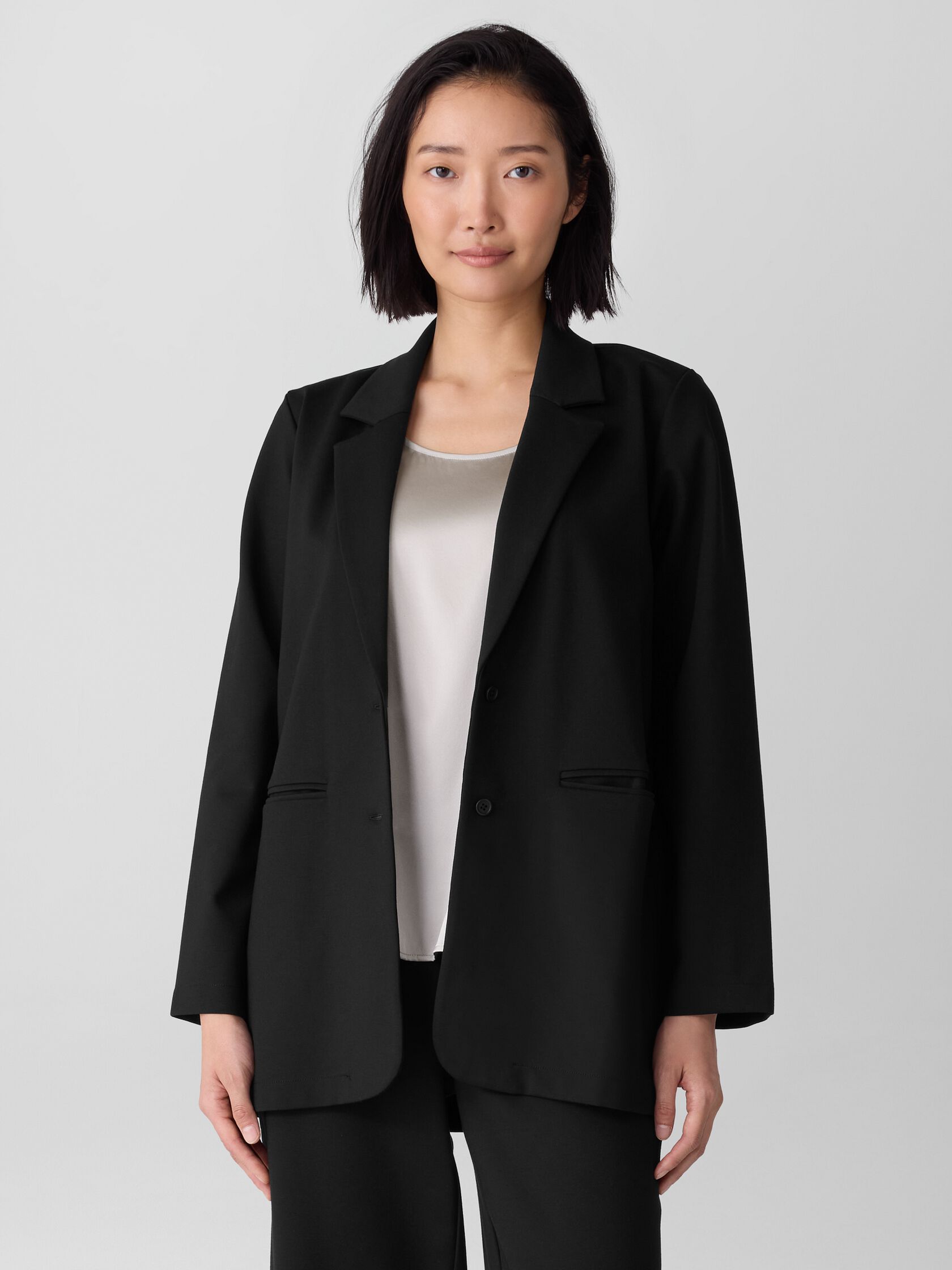 Washable Flex Ponte Long Blazer