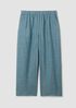 Washed Organic Linen D&eacute;lav&eacute; Wide-Leg Pant
