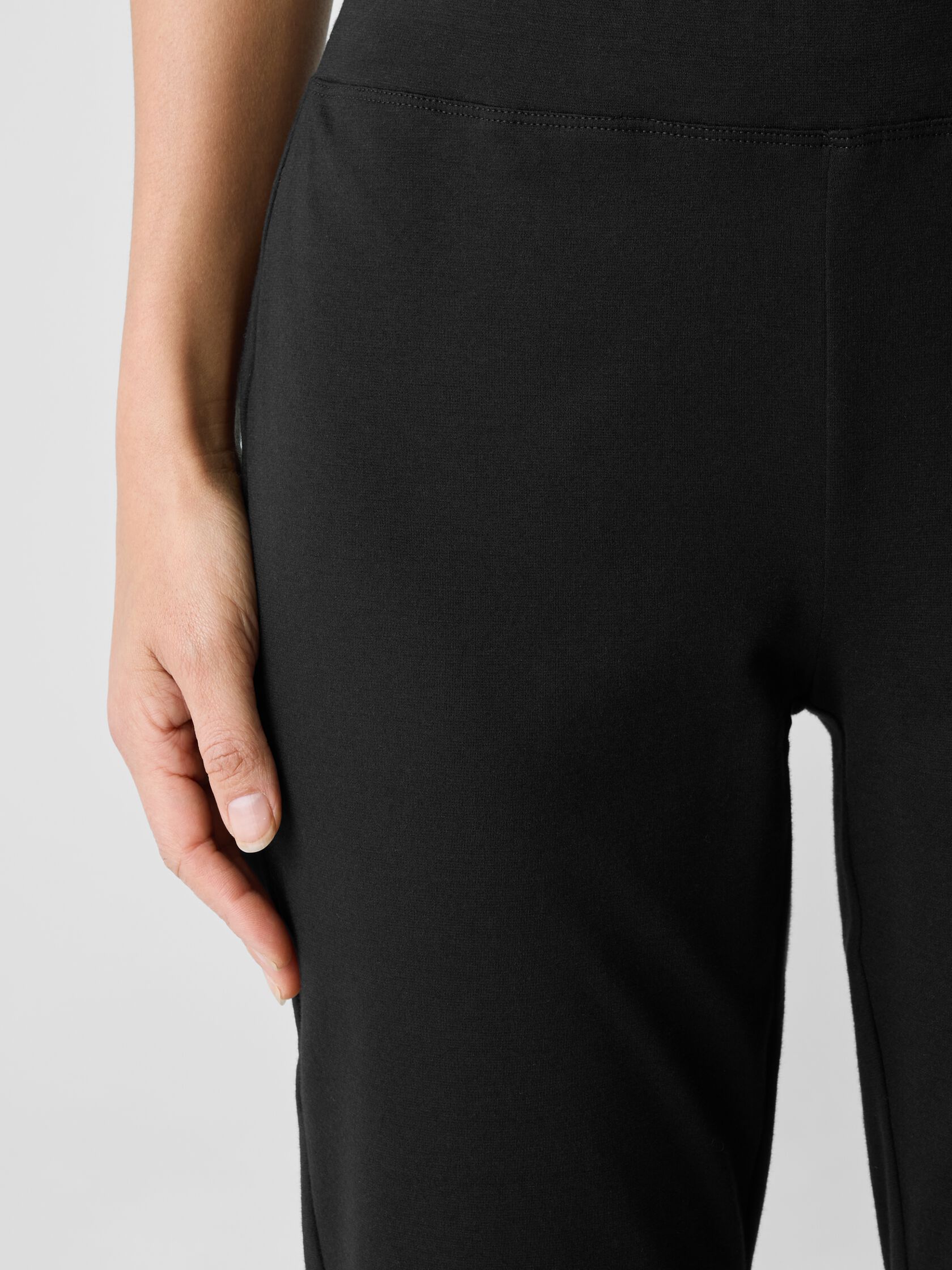 Cotton Blend Ponte Slim Pant