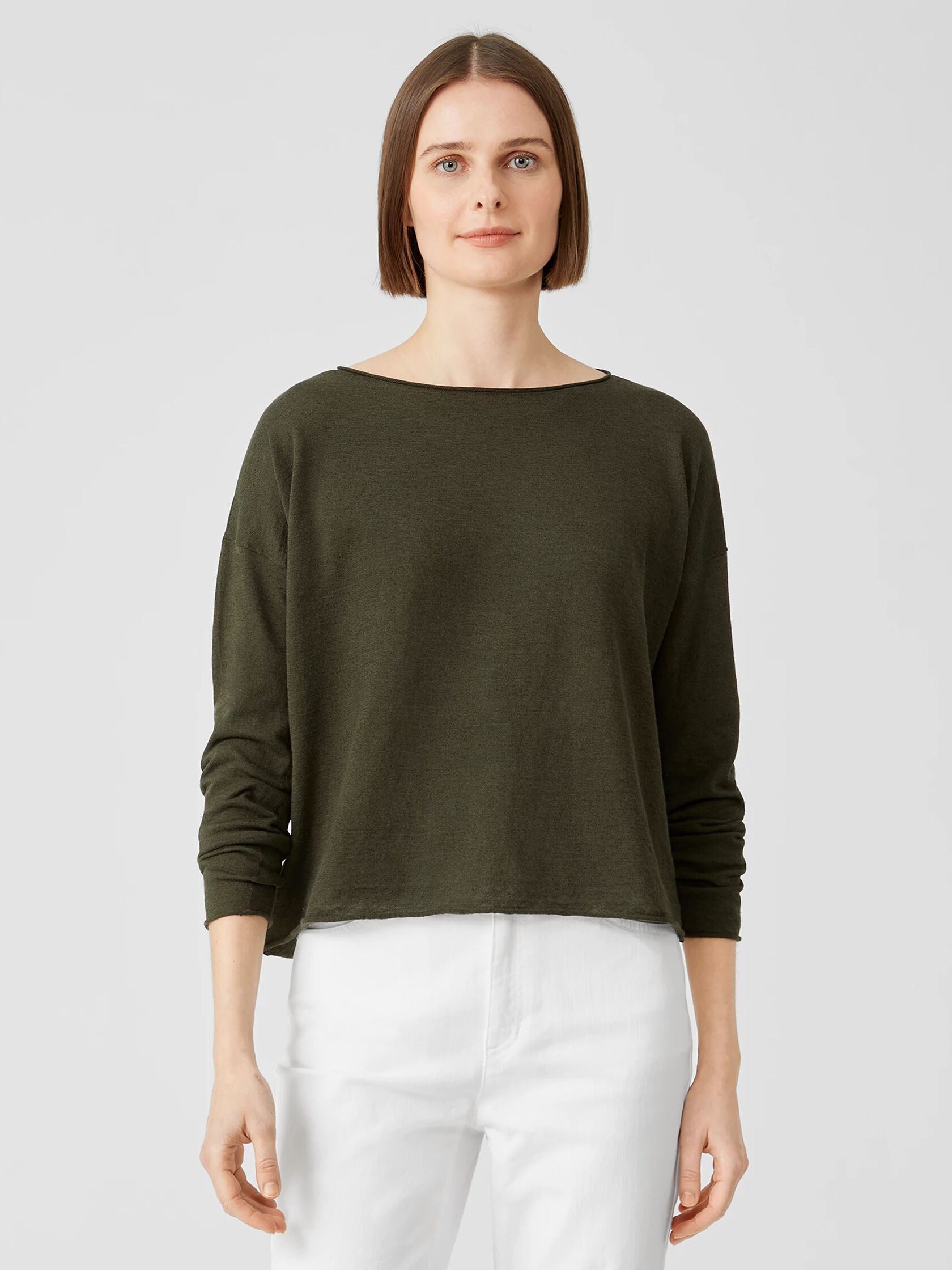 Organic Linen Cotton Jersey Box-Top