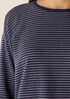 Striped Cozy Brushed Terry Box-Top