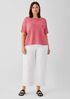 Organic Linen Cotton Slub Bateau Neck Top