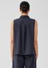 Washed Organic Cotton Poplin Sleeveless Shirt