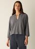 Italian Cashmere Split Neck Top