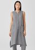 Puckered Organic Linen Long Shirt