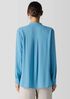 Silk Georgette Crepe Band Collar Shirt