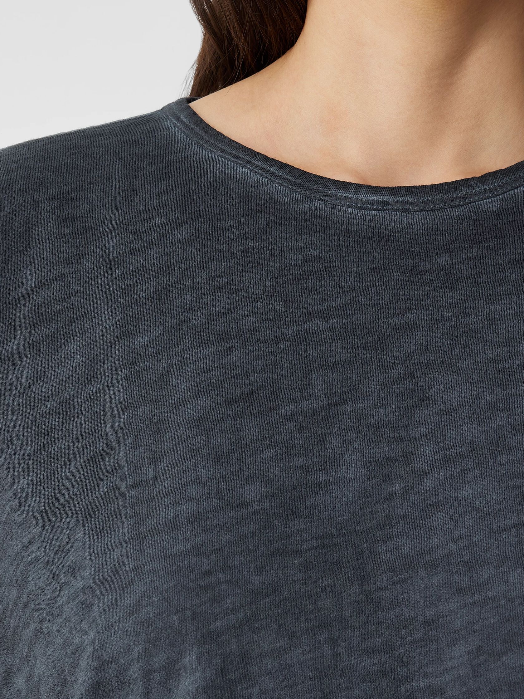 Organic Cotton Hazy Slub Crew Neck Tee