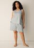 Striped Organic Cotton Jersey Sleep Set
