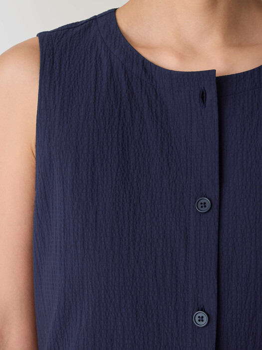 Organic Cotton Pucker Long Vest