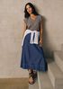 Lightweight Organic Cotton Denim Half-Circle Skirt