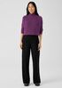 Merino Cropped Turtleneck Top in Regenerative Wool