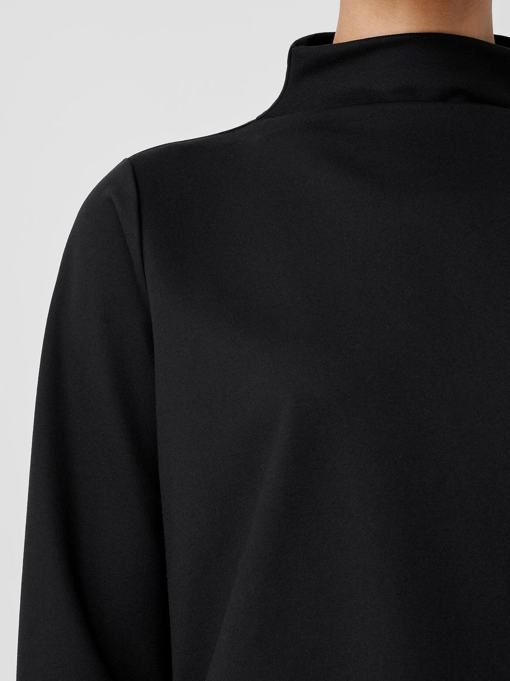 Lightweight Ponte Funnel Neck Top