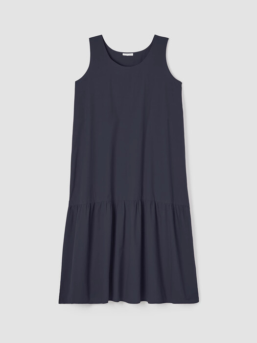 Washed Organic Cotton Poplin Tiered Dress