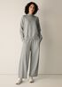 Heathered Fleece Roomy Wide-Leg Pant