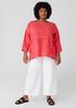 Garment-Dyed Handkerchief Linen Drawstring Top