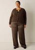 Mohair Plush M&eacute;lange Crew Neck Cardigan
