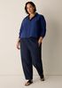Organic Cotton Pucker Check Lantern Pant