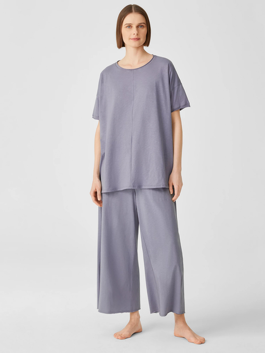 Slubby Organic Cotton Jewel Neck Sleep Tee