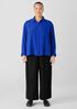 Silk Georgette Crepe Classic Collar Shirt