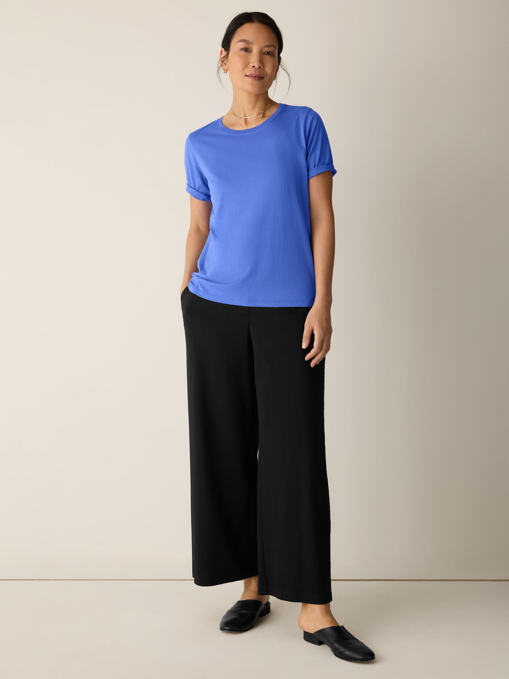 Organic Pima Cotton Jersey Round Neck Tee