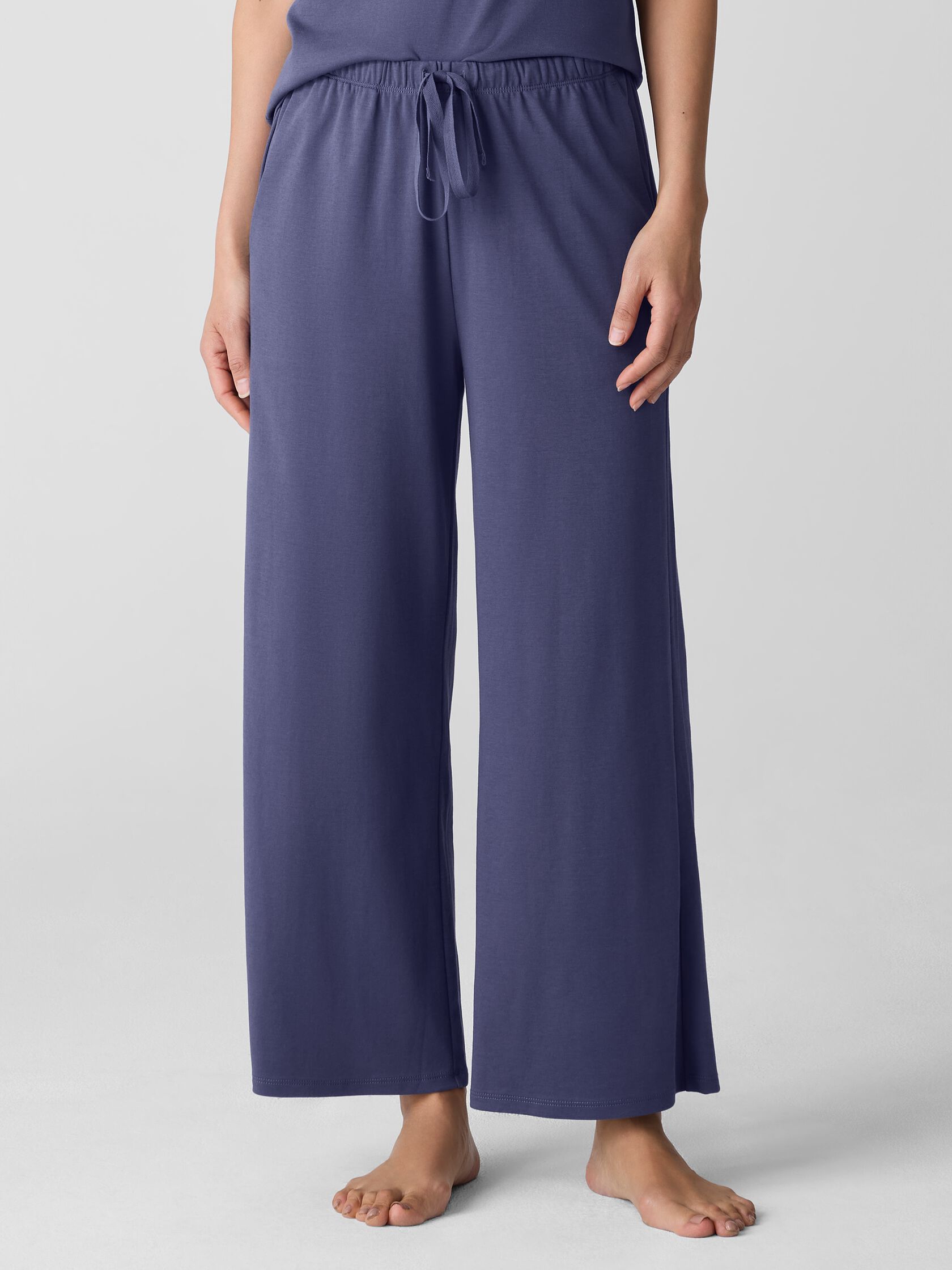 Organic Cotton Interlock Wide-Leg Sleep Pant