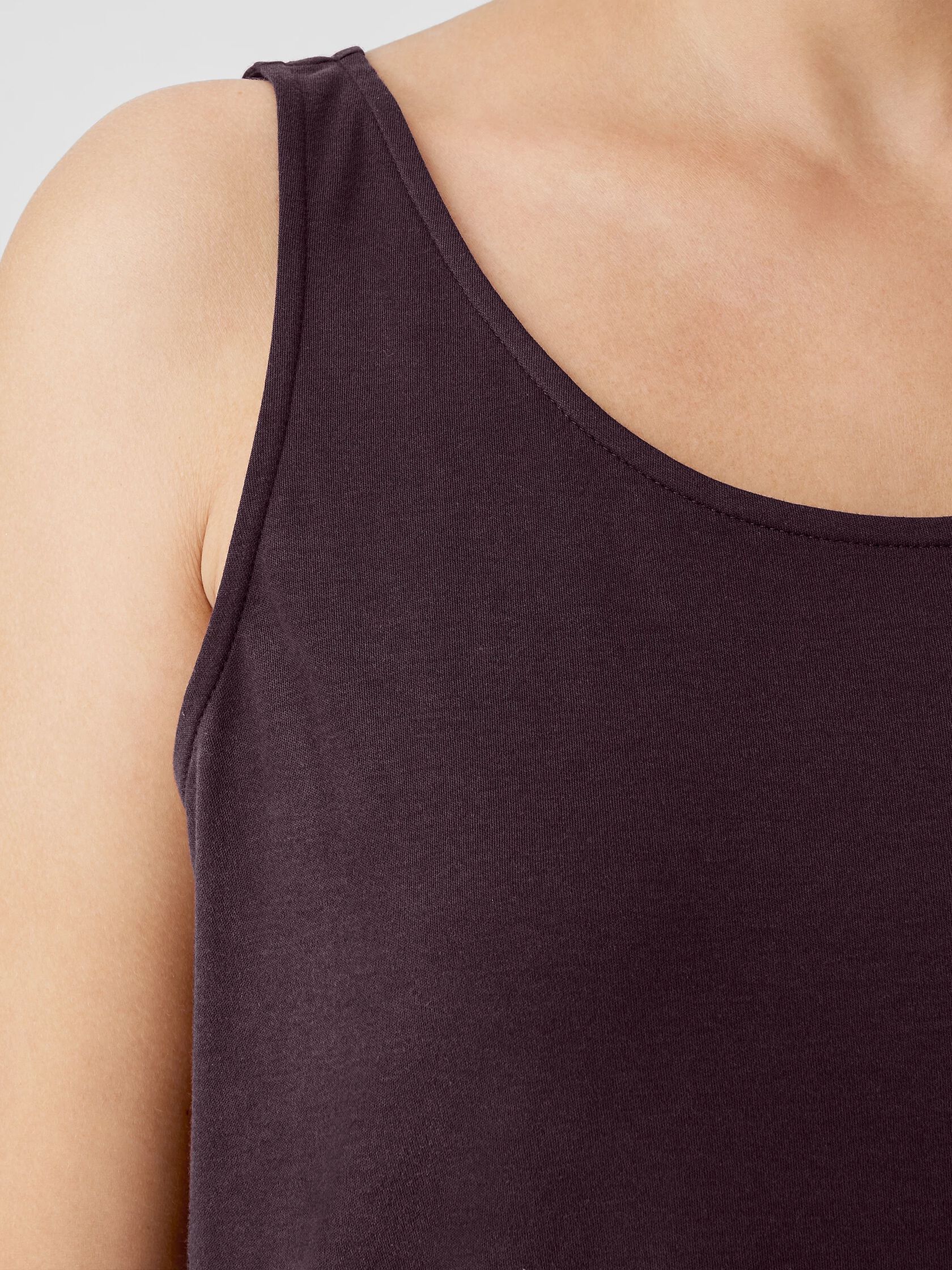 Organic Cotton Interlock Scoop Neck Sleep Tank