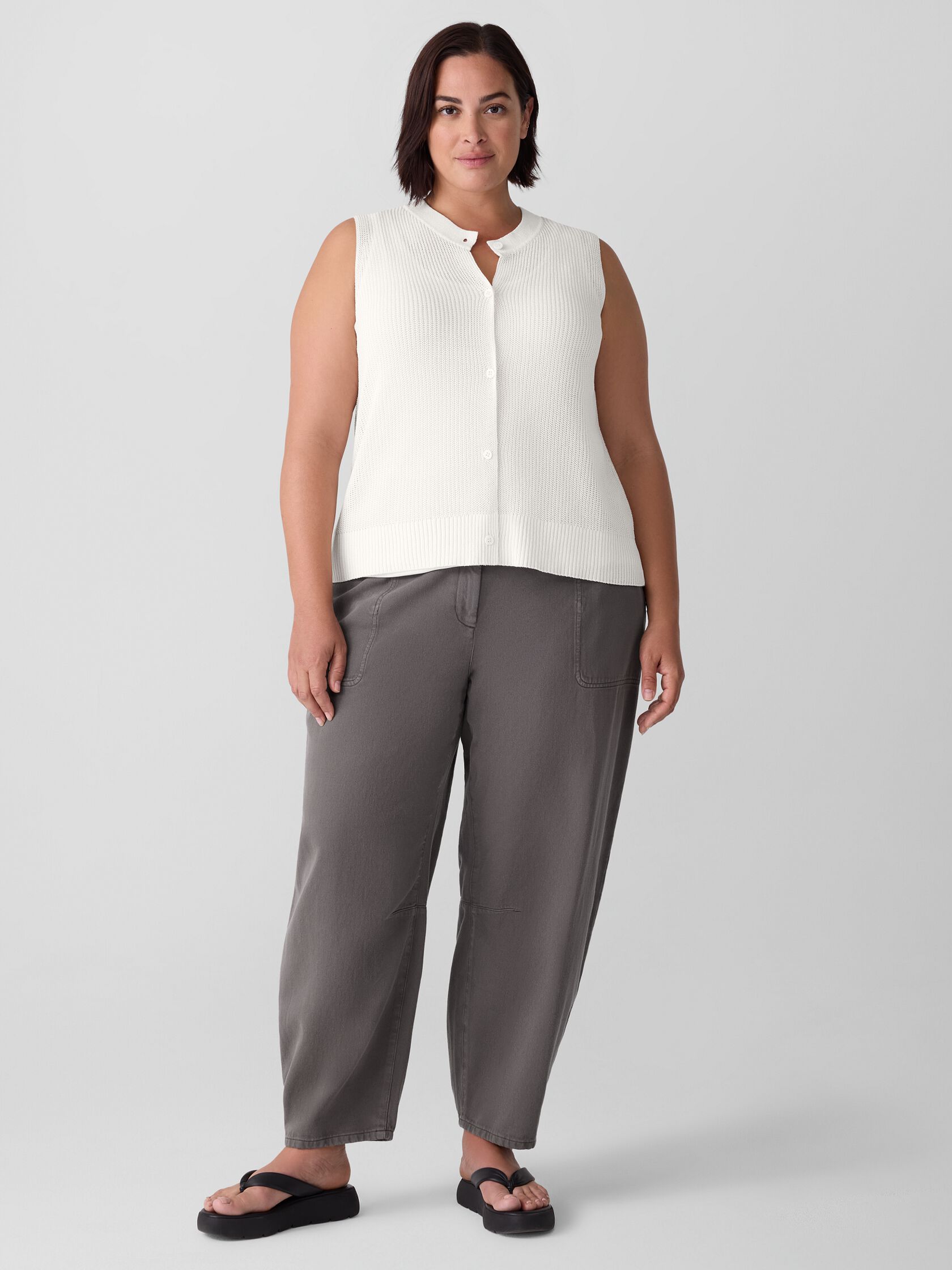 Cotton Silk Cord Vest