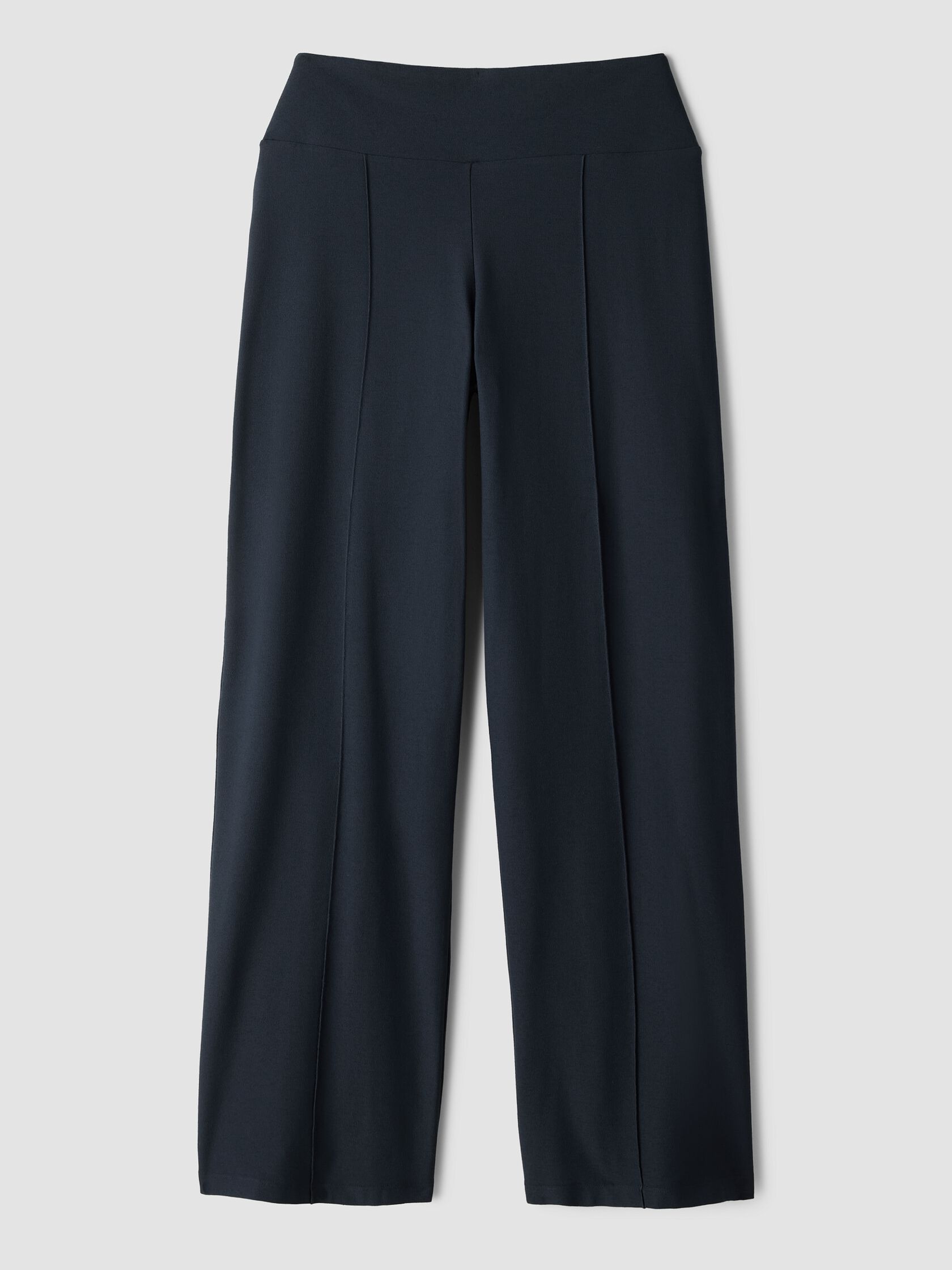 Washable Stretch Crepe Pintuck Wide Pant