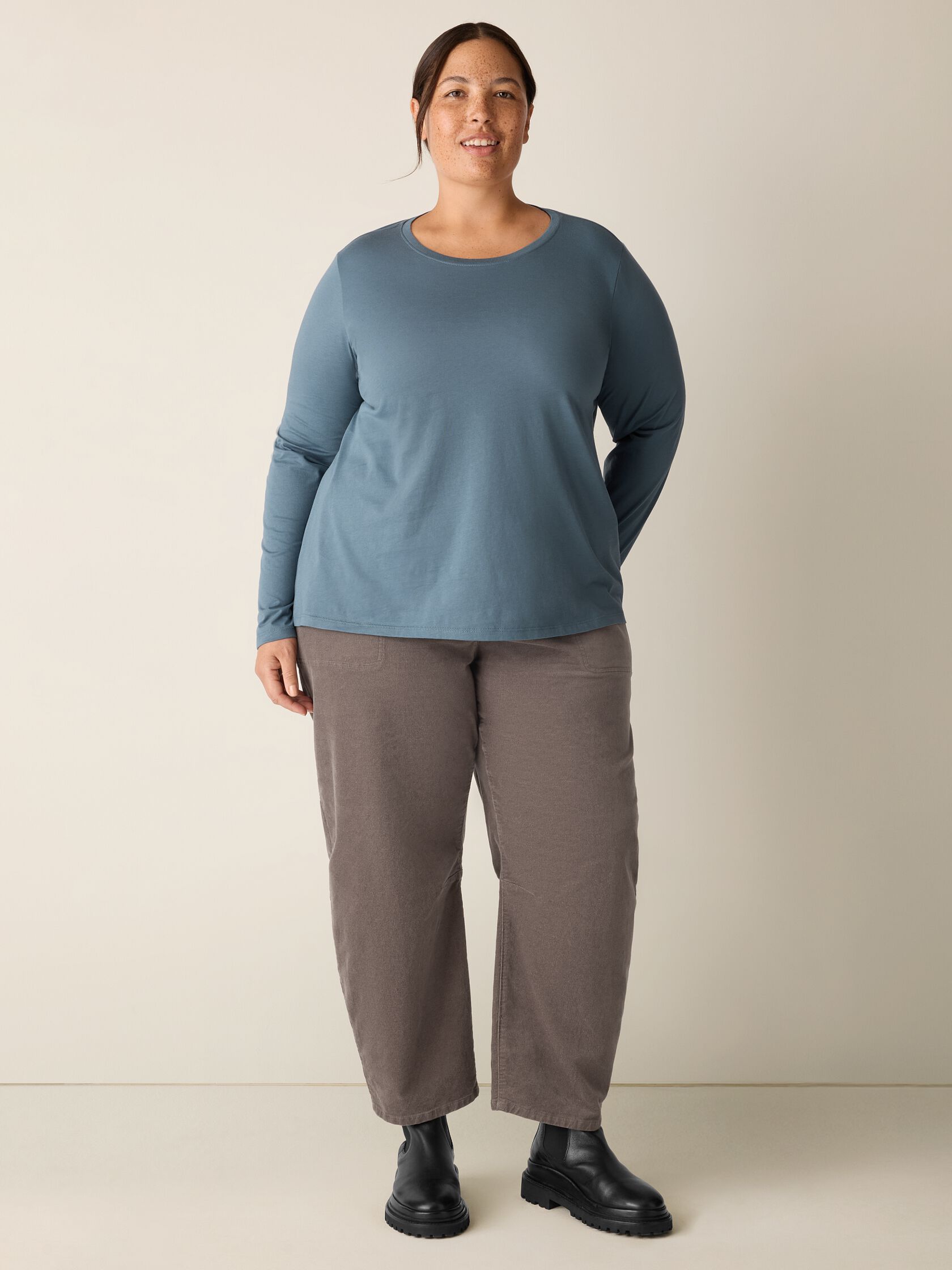 Organic Pima Cotton Jersey Long-Sleeve Tee