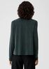 Sandwashed Cupro Knit Mock Neck Top