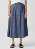Airy Organic Cotton Twill A-Line Skirt