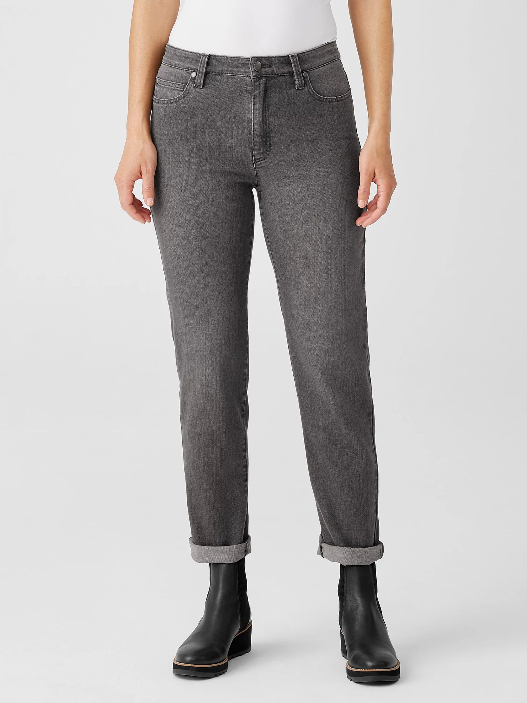 Organic Cotton Stretch High-Waisted Jean