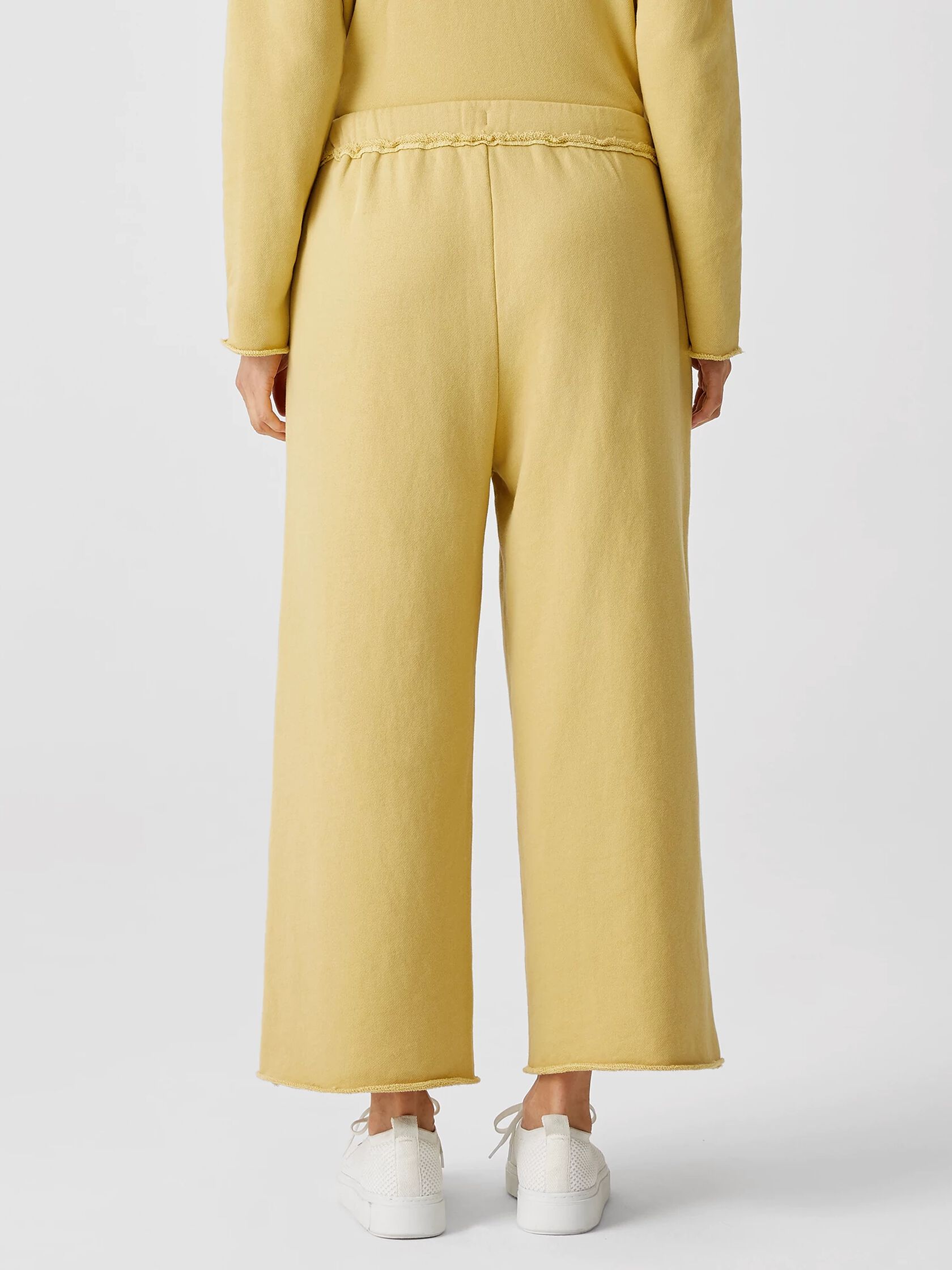 Organic Cotton French Terry Wide-Leg Pant