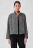 Organic Cotton Tweed Stand Collar Jacket